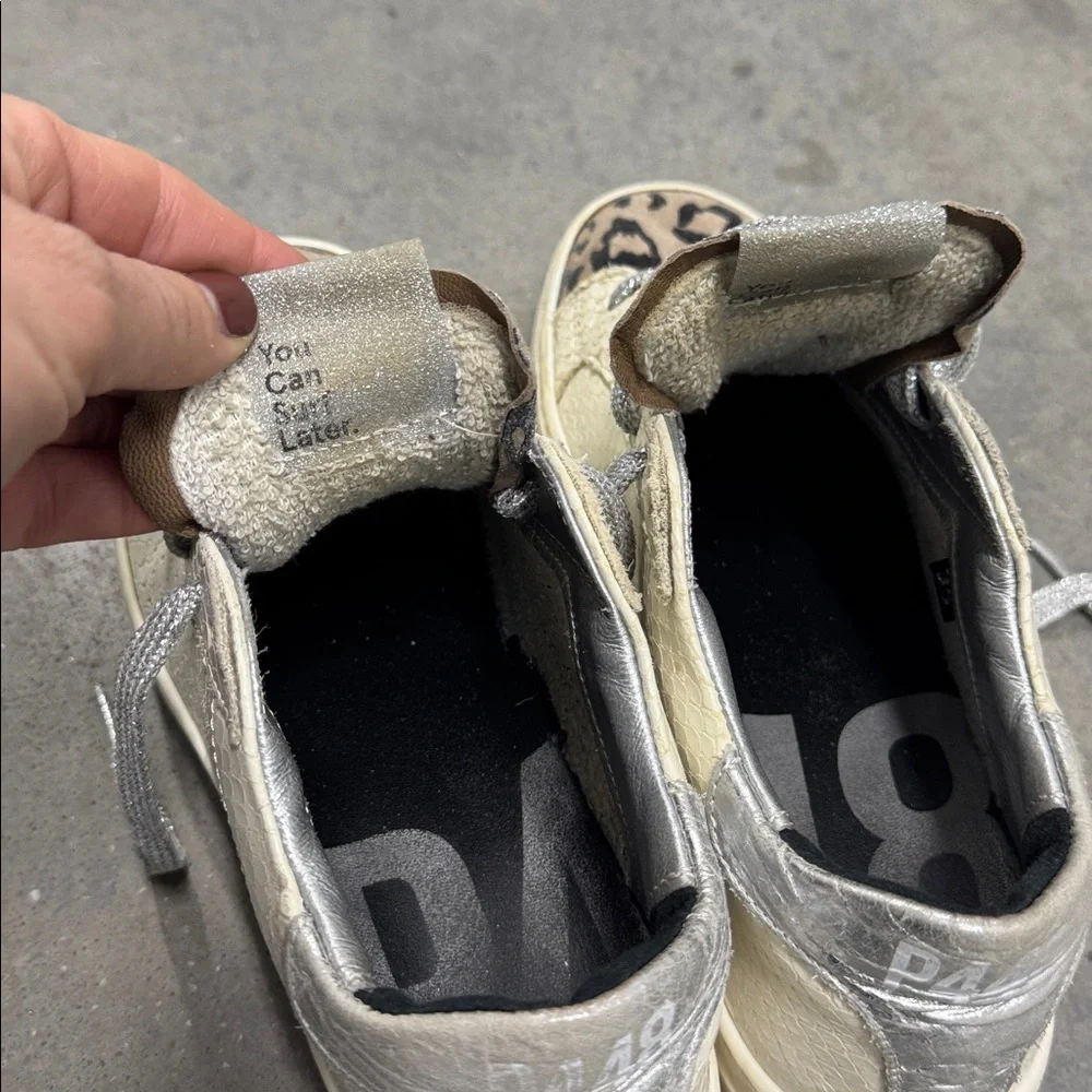 P448 You Can Surf Later Leopard Tongue Womens Sneakers Size 35 US 5.5 - Picture 5 of 8